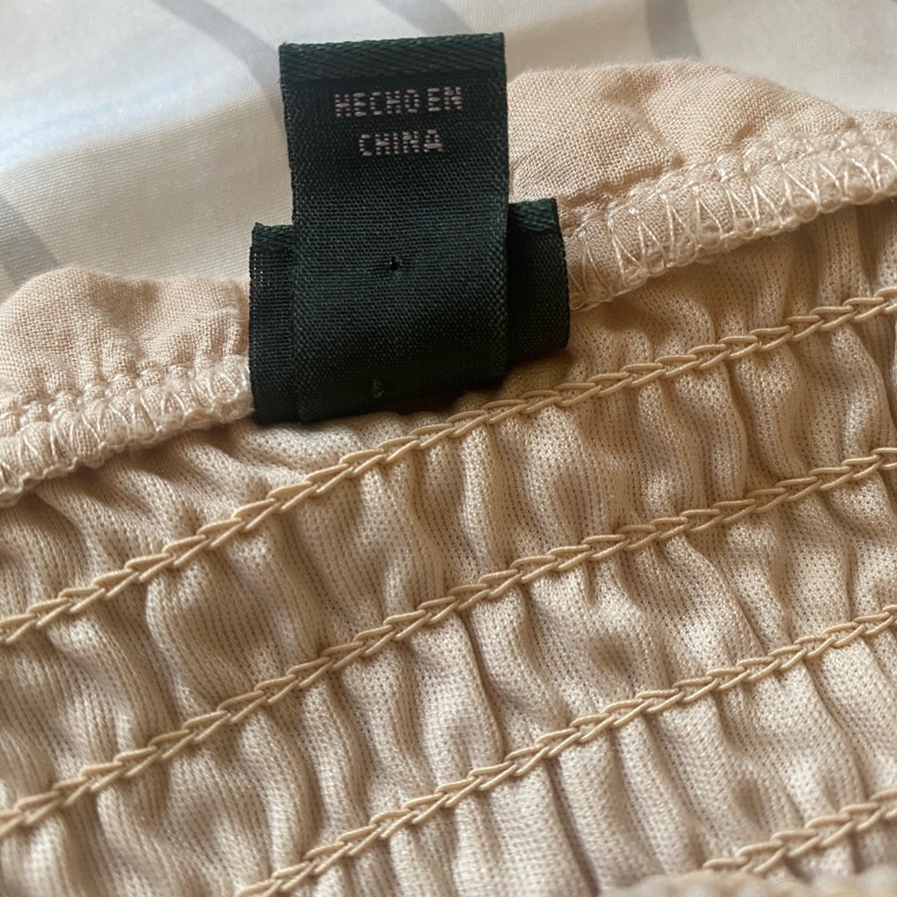 Wild Fable Tan Smocked Ruffled Sundress - Picture 4 of 9